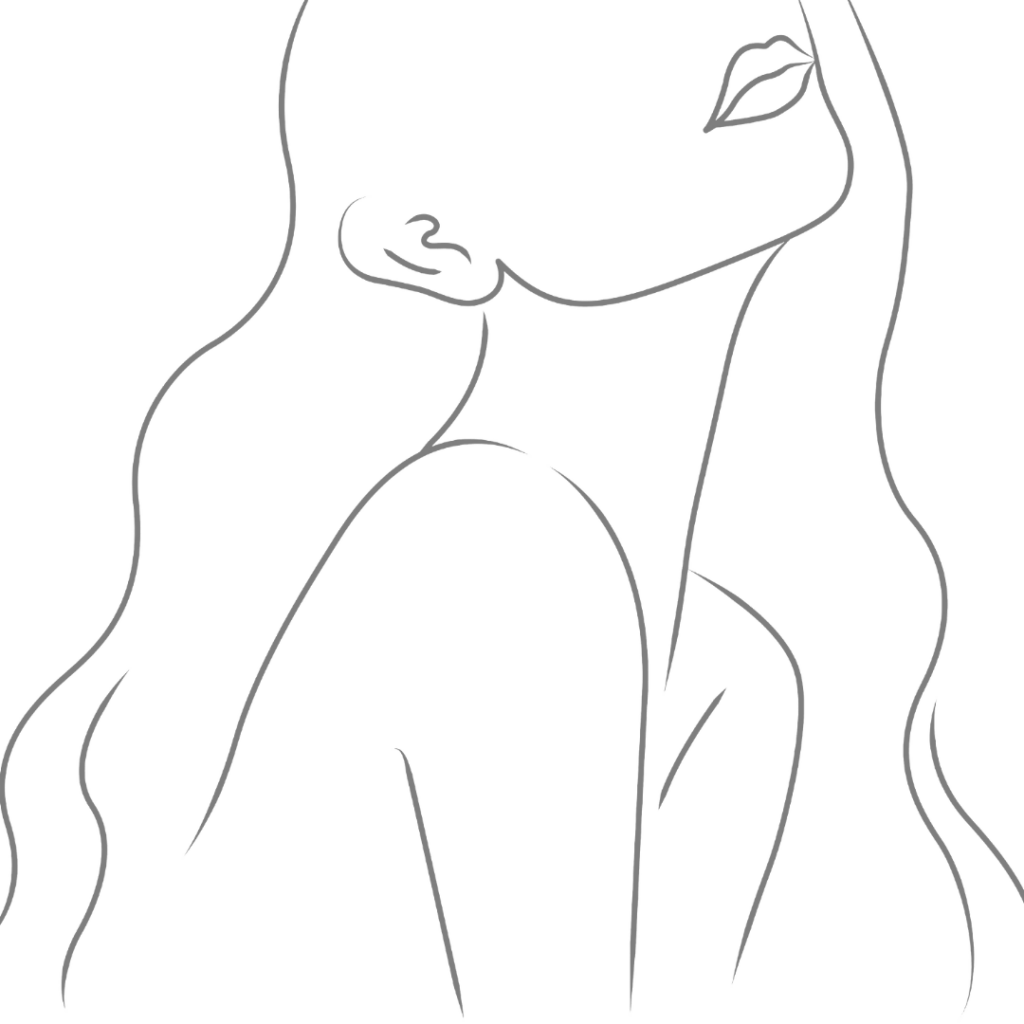 woman elongated neck drawing