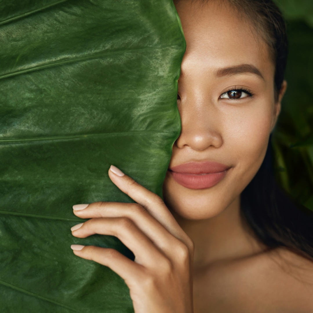 woman with foliage dermal filler