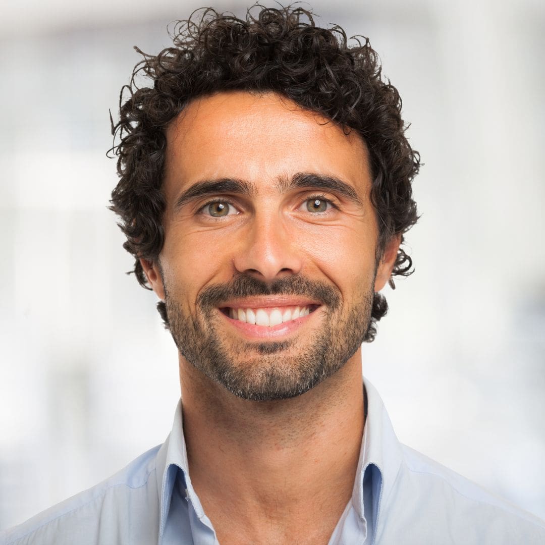 man smiling portrait photo