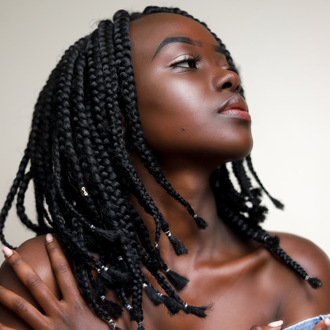 black woman with braids