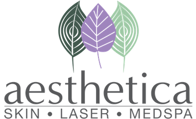 aesthetica logo with leafs