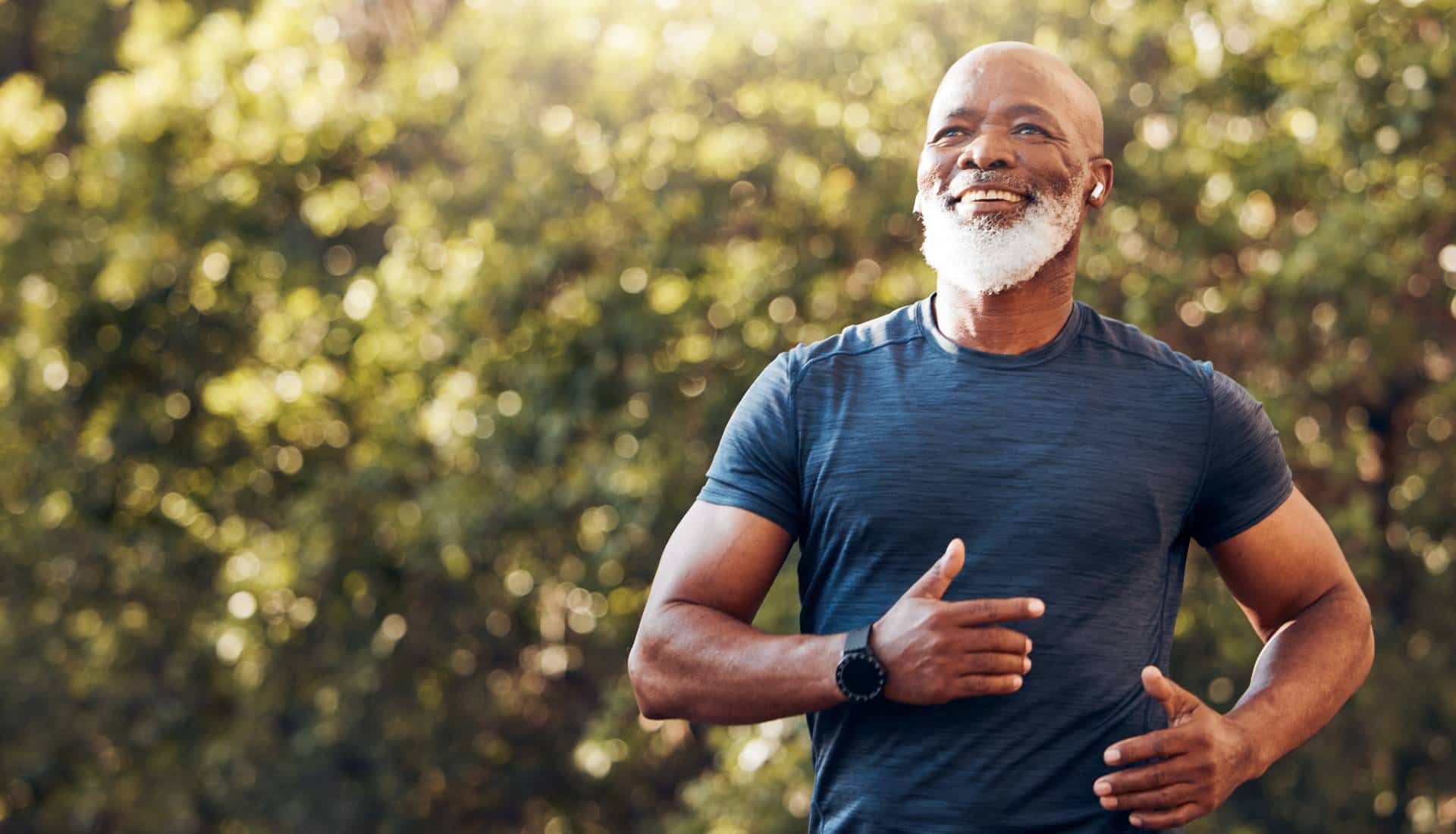 healthy man running