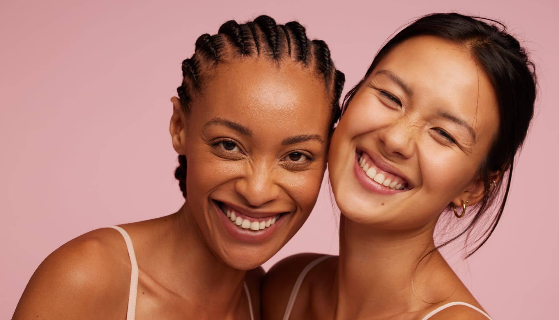 two beautiful girls smiling