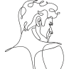 line drawing of a man