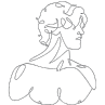 male face and chest drawing