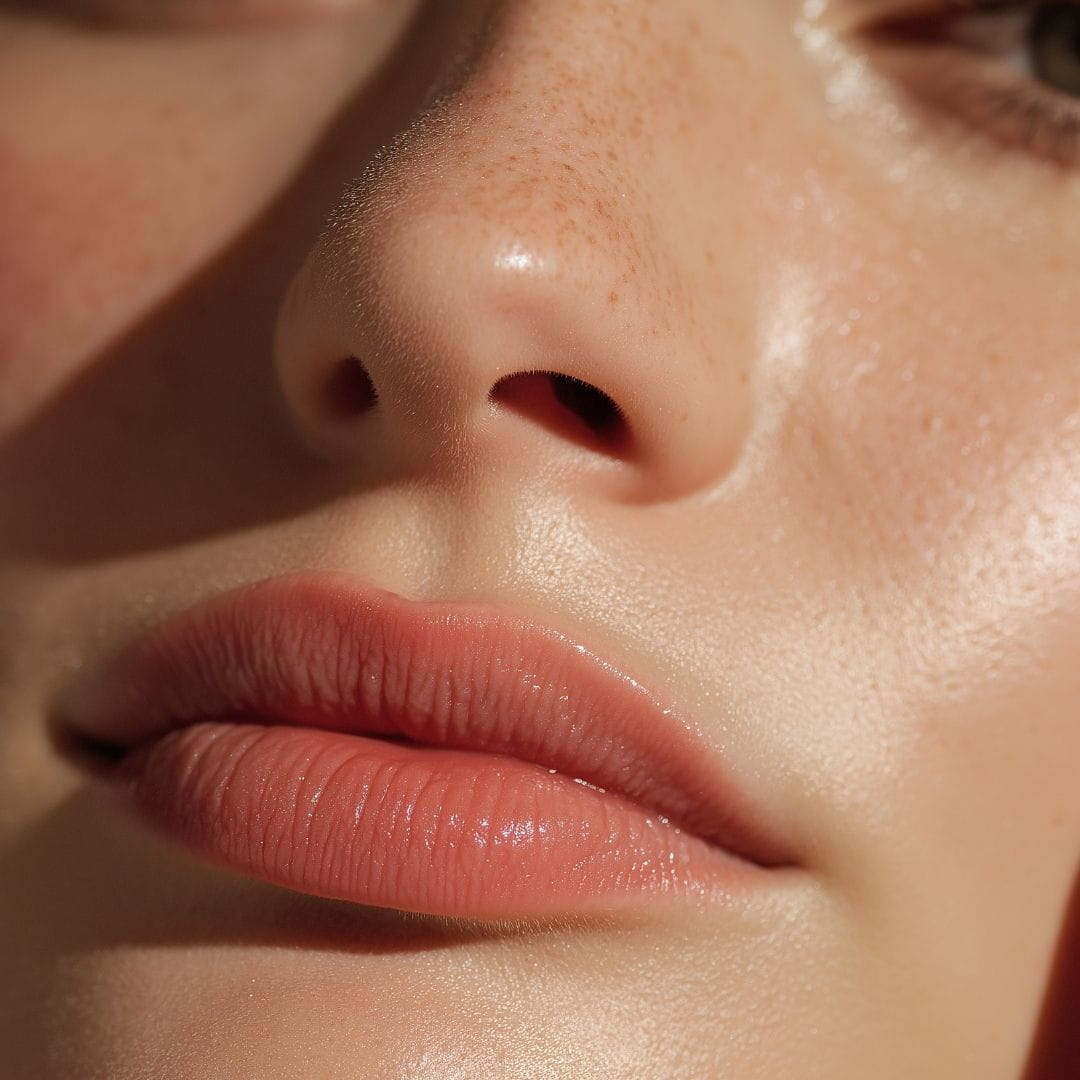 close up of woman with beautiful lips